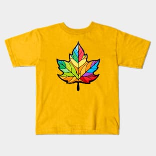 Funky Maple Leaf Kids T-Shirt